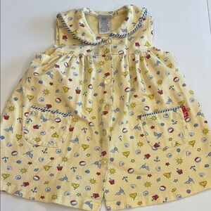 Le Top - 4T, Yellow Patterned Kids Dress, beach, vacation